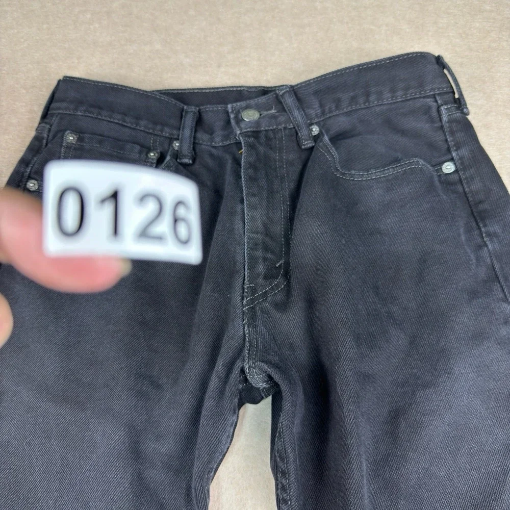 Levi’s 505 Men’s Jeans 32x34 Faded Black Denim‎ Mid Rise Straight Leg Dark Wash